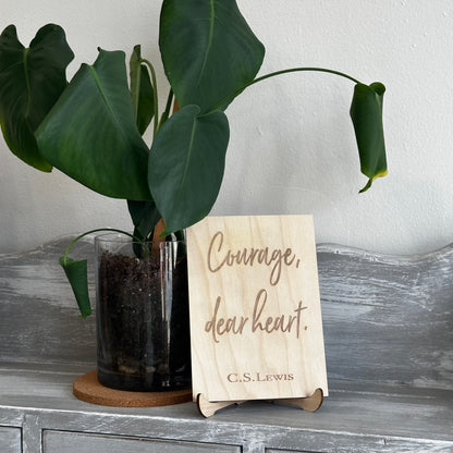 Wood Sign Quote Cards With Prop Stand