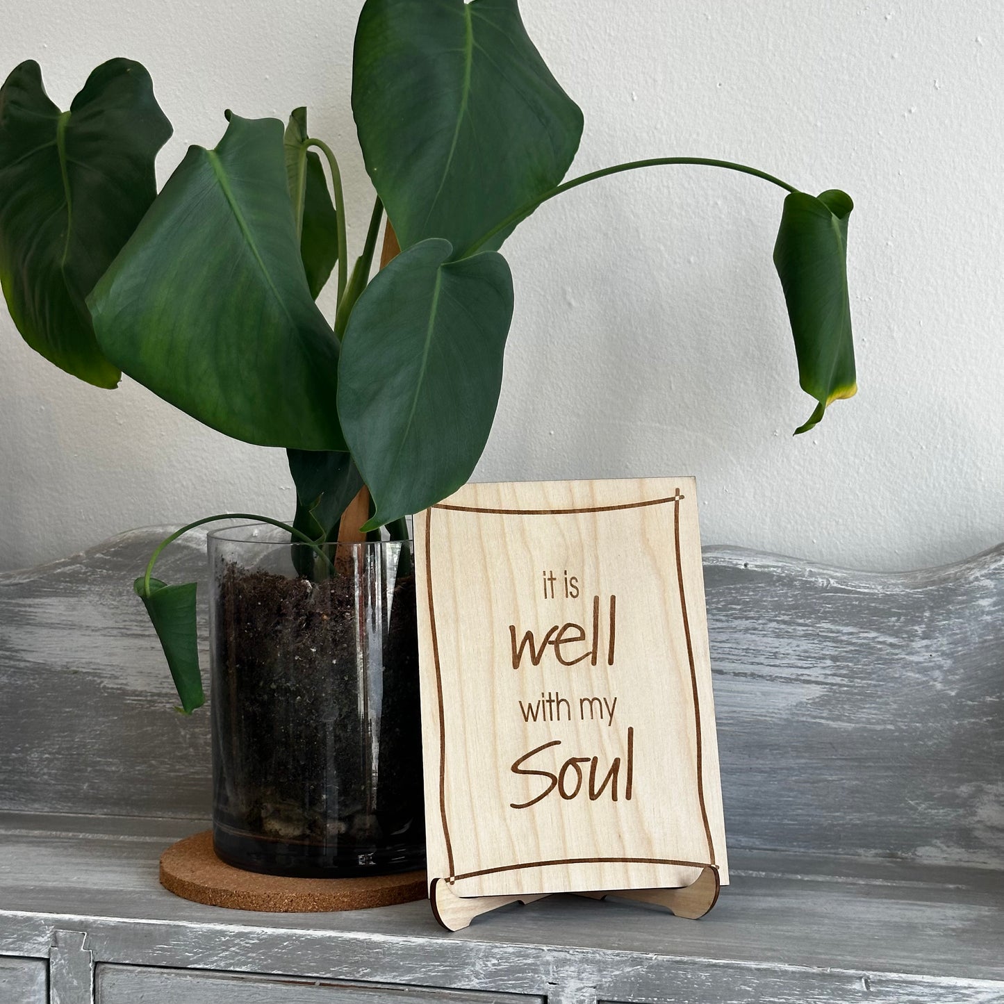 Wood Sign Quote Cards With Prop Stand