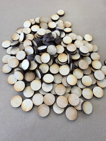 Wood Craft Coins – Bag of Birch Tokens for DIY Projects, Games & Craf