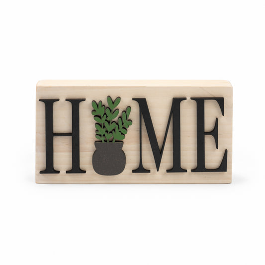 HOME succulent sign