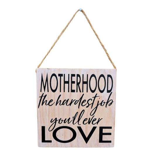 5x 5 Motherhood Wood Signs