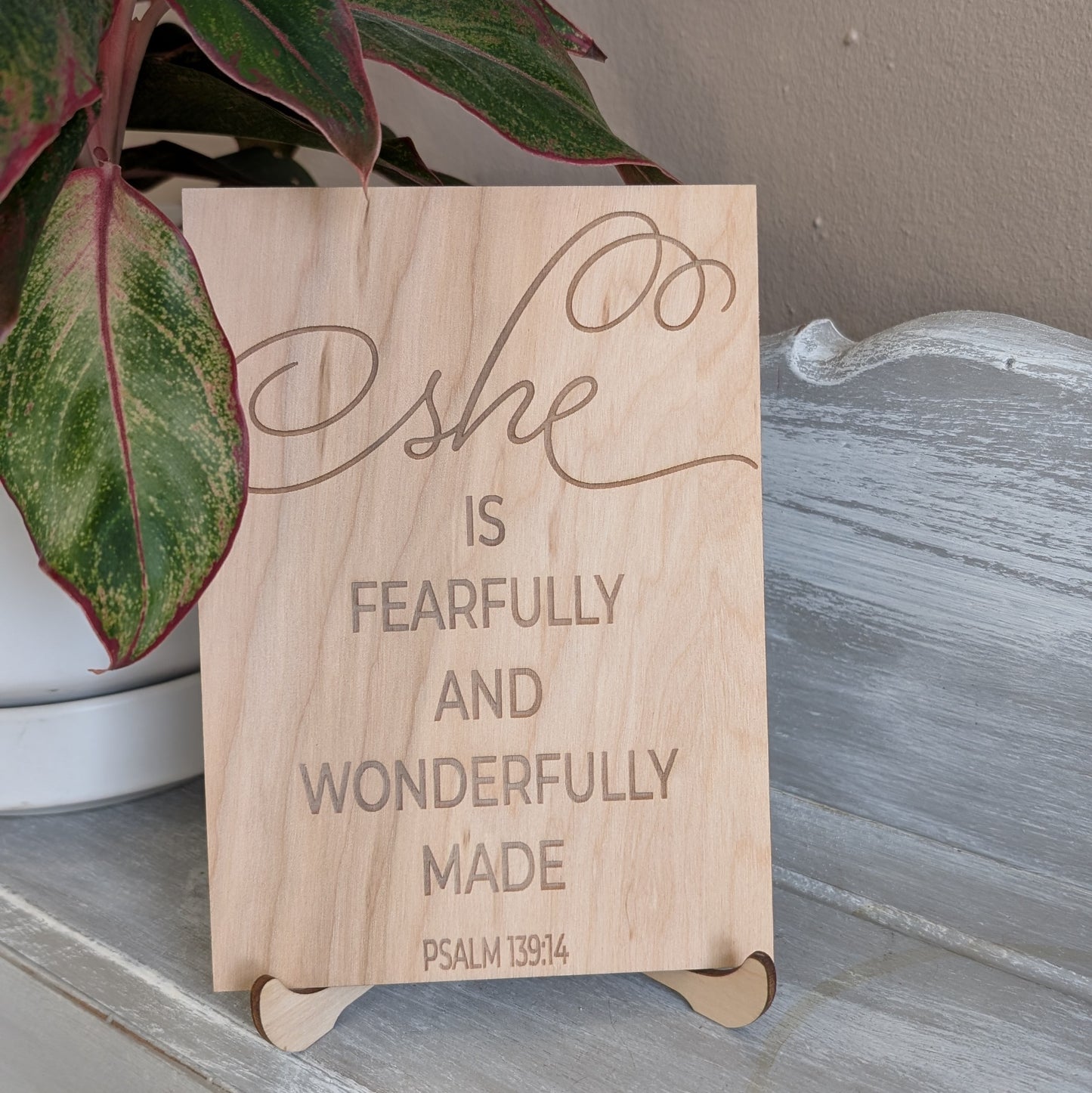 Wood Sign Quote Cards With Prop Stand