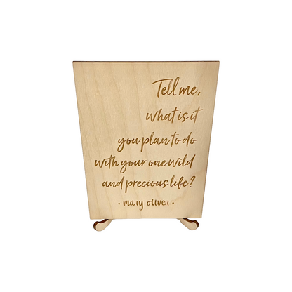 Wood Sign Quote Cards With Prop Stand
