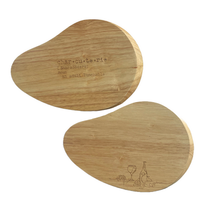 Adult Charcuterie Teardrop Serving Board Set