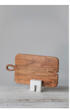 Acacia Wood Split Serving Tray with Loop Handle