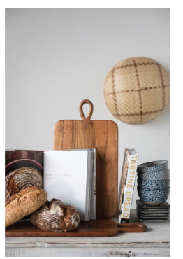 Acacia Wood Split Serving Tray with Loop Handle