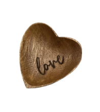 Mango Wood Heart Shaped Dish | Love