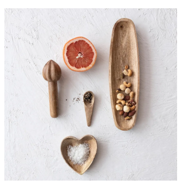 Mango Wood Heart Shaped Dish | Love