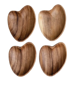 Acacia Wood Heart Dish