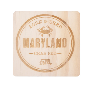 Born & Bred Crab Fed State Coaster, Set of 4