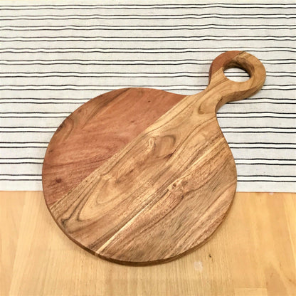 Acacia Wood Cutting/Cheese Board with Handle