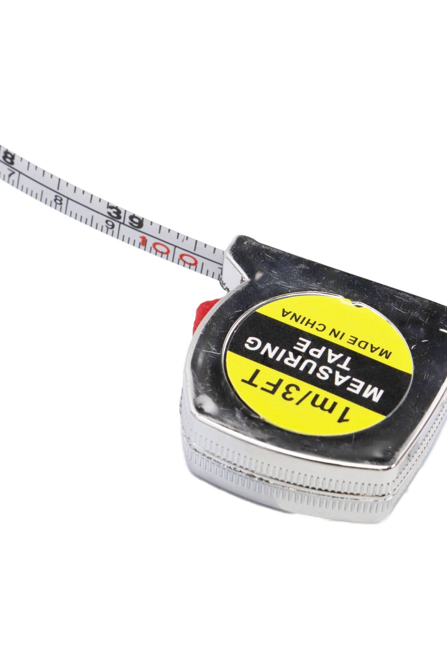 Mini Silver Measuring Tape Keychain - 1m/3ft