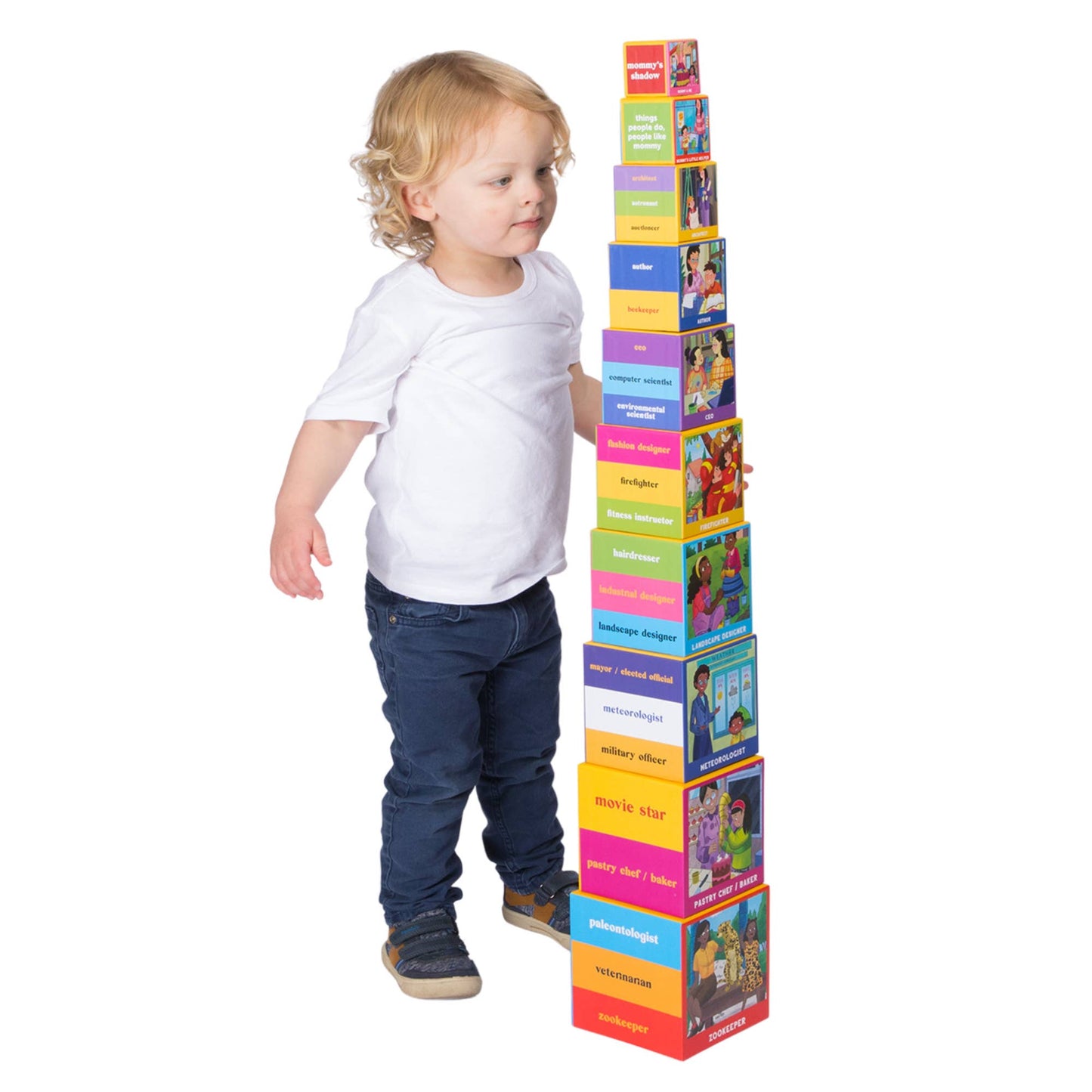 Stacking Blocks Toy - Inspiring Careers, Mommy's Shadow