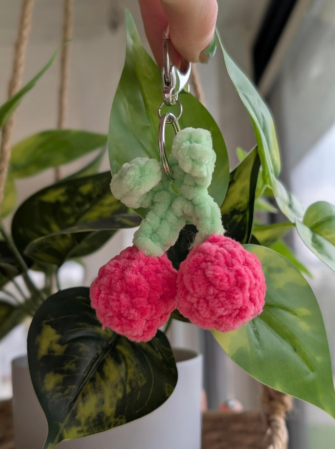 Video Game Fruit Crochet Plushie Keychains by Frostgaze