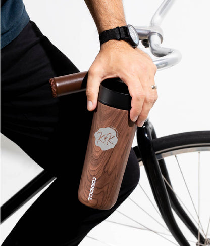 Corkcicle® 17oz Commuter Cup Walnut Wood