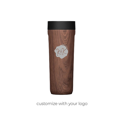 Corkcicle® 17oz Commuter Cup Walnut Wood