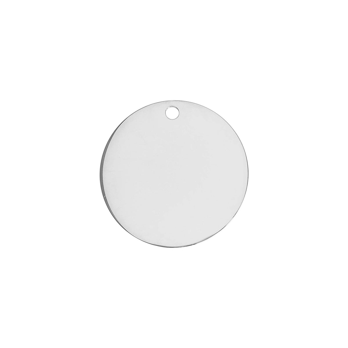 18K Gold PVD Circular Pet Tag / PDL0129