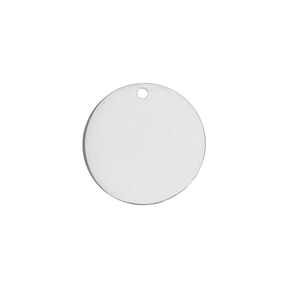 18K Gold PVD Circular Pet Tag / PDL0129