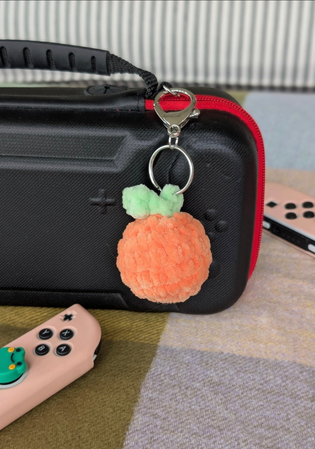 Video Game Fruit Crochet Plushie Keychains by Frostgaze