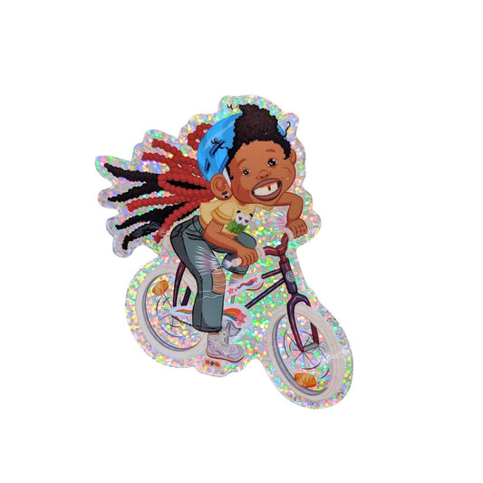 Bikin' Holographic Sticker
